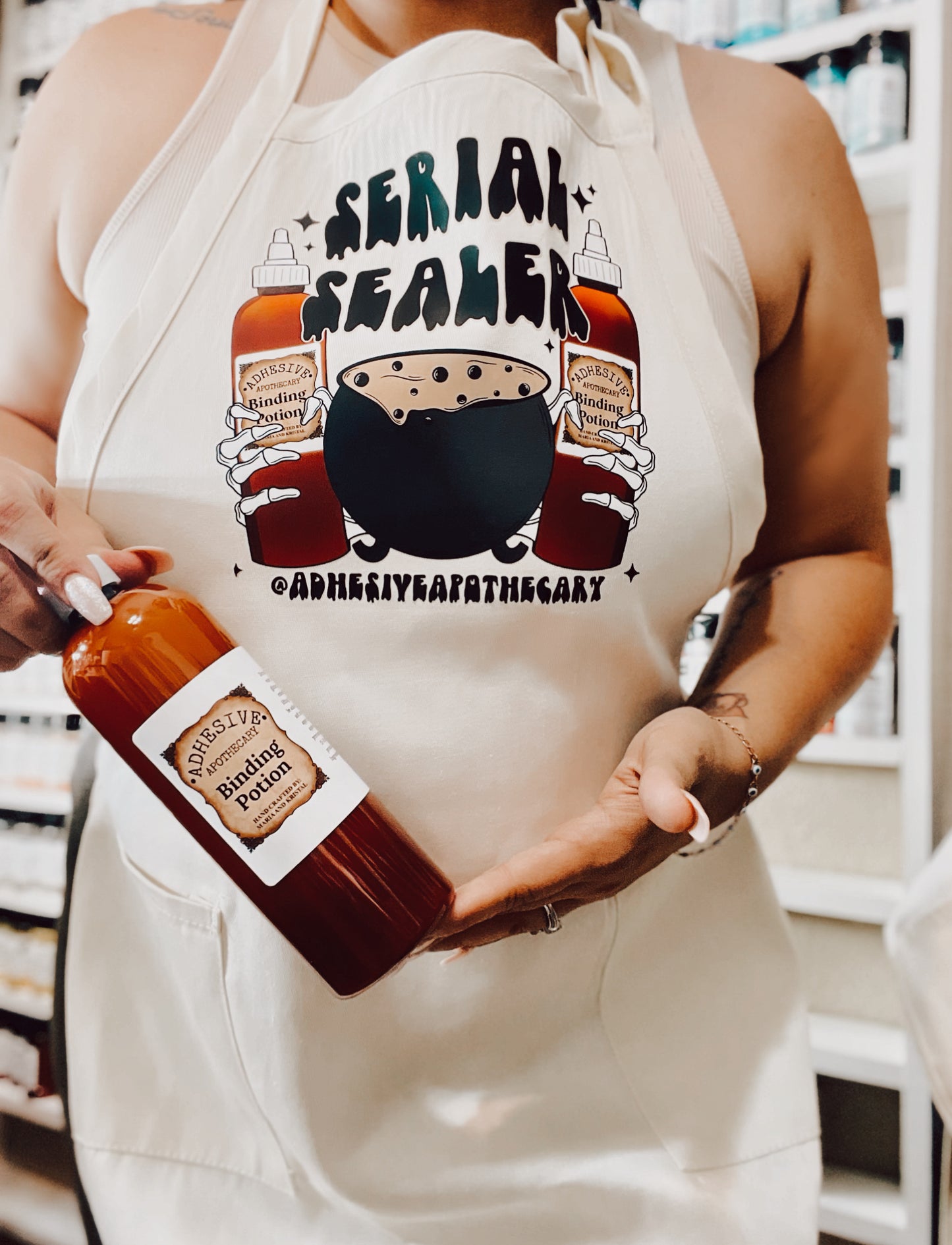 Adhesive Apothecary Aprons