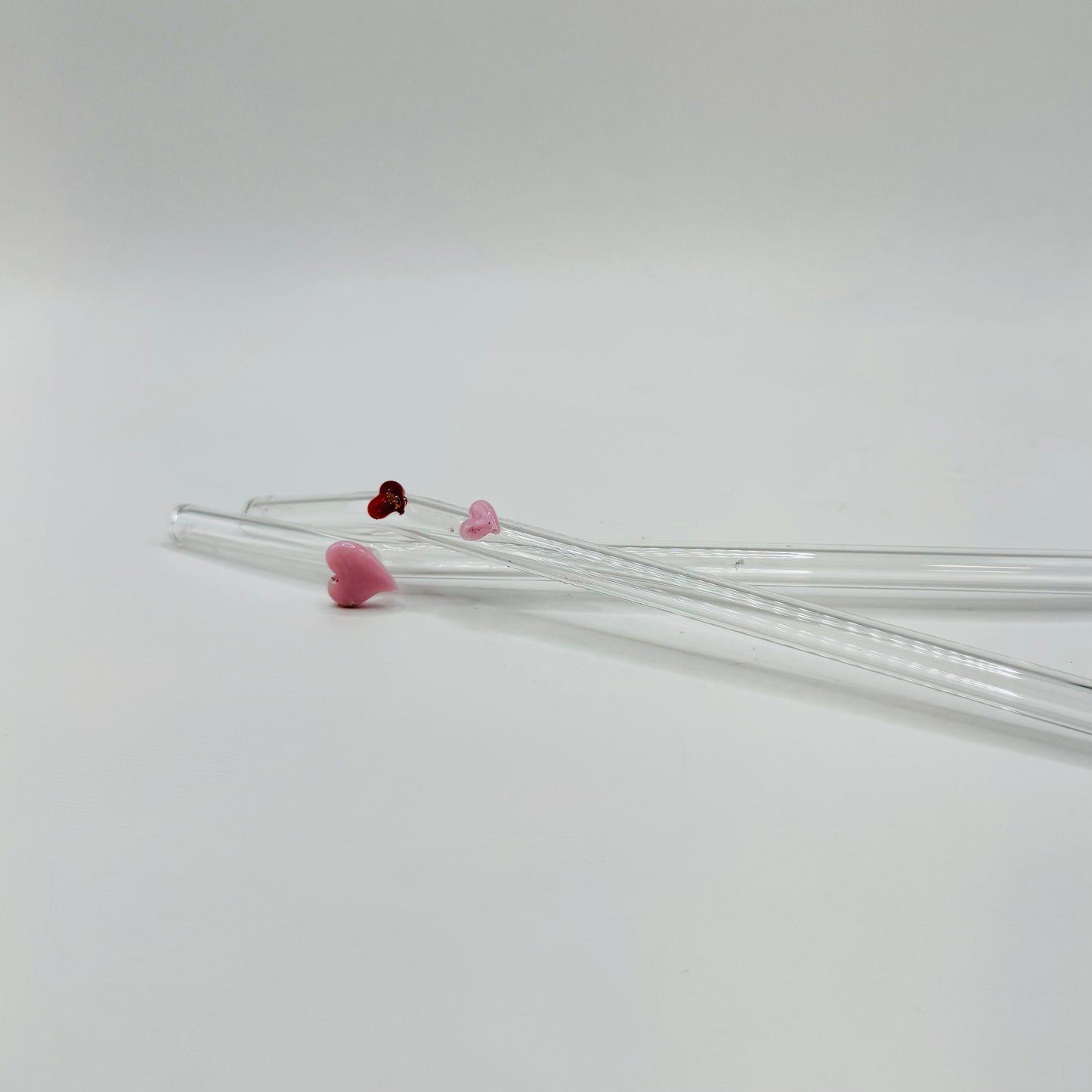 Glass Heart Straws (2)